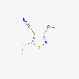 molecular formula C6H6N2OS2 B3022837 4-Isothiazolecarbonitrile, 3-methoxy-5-(methylthio)- CAS No. 157139-68-9