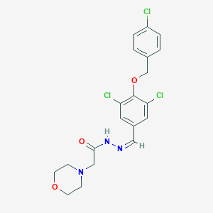 molecular formula C20H20Cl3N3O3 B302284 N'-{3,5-dichloro-4-[(4-chlorobenzyl)oxy]benzylidene}-2-(4-morpholinyl)acetohydrazide 