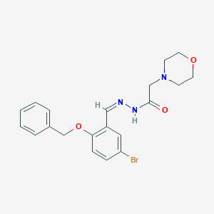 molecular formula C20H22BrN3O3 B302285 N'-[2-(benzyloxy)-5-bromobenzylidene]-2-(4-morpholinyl)acetohydrazide 