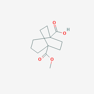 molecular formula C12H18O4 B3022850 5-(Methoxycarbonyl)bicyclo[3.2.2]nonane-1-carboxylic acid CAS No. 942999-81-7
