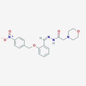 molecular formula C20H22N4O5 B302286 N'-[2-({4-nitrobenzyl}oxy)benzylidene]-2-(4-morpholinyl)acetohydrazide 