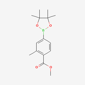molecular formula C15H21BO4 B3022863 2-甲基-4-(4,4,5,5-四甲基-1,3,2-二氧杂硼环-2-基)苯甲酸甲酯 CAS No. 525362-07-6