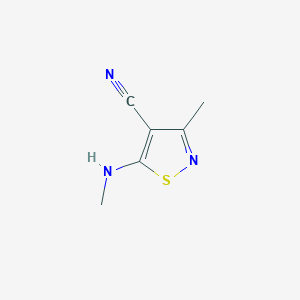 molecular formula C6H7N3S B3022883 3-Methyl-5-(methylamino)isothiazole-4-carbonitrile CAS No. 88394-37-0