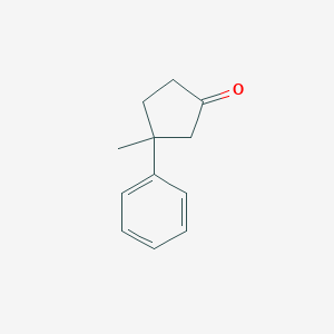 molecular formula C12H14O B3022898 3-Methyl-3-phenylcyclopentan-1-one CAS No. 53750-06-4