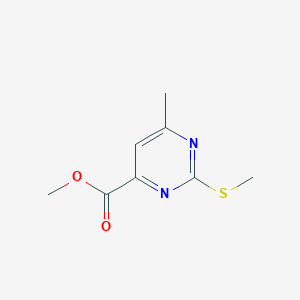 molecular formula C8H10N2O2S B3022915 Methyl 6-methyl-2-(methylthio)pyrimidine-4-carboxylate CAS No. 90007-36-6