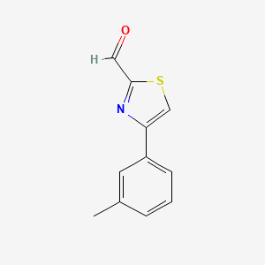 molecular formula C11H9NOS B3022923 4-(3-Methylphenyl)-1,3-thiazole-2-carbaldehyde CAS No. 383142-77-6