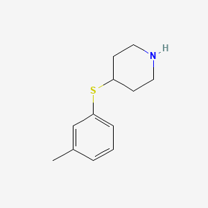 4-[(3-Methylphenyl)thio]piperidine