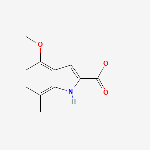 molecular formula C12H13NO3 B3022936 methyl 4-methoxy-7-methyl-1H-indole-2-carboxylate CAS No. 187607-77-8
