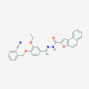 molecular formula C30H23N3O4 B302294 N'-{4-[(2-cyanobenzyl)oxy]-3-ethoxybenzylidene}naphtho[2,1-b]furan-2-carbohydrazide 