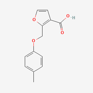 molecular formula C13H12O4 B3022941 2-[(4-Methylphenoxy)methyl]-3-furoic acid CAS No. 331670-04-3