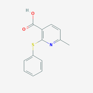 3-Pyridinecarboxylic acid, 6-methyl-2-(phenylthio)-