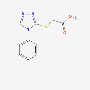 molecular formula C11H11N3O2S B3022954 {[4-(4-methylphenyl)-4H-1,2,4-triazol-3-yl]thio}acetic acid CAS No. 66297-64-1