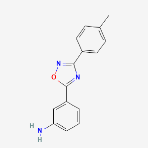 molecular formula C15H13N3O B3022956 3-[3-(4-Methylphenyl)-1,2,4-oxadiazol-5-YL]aniline CAS No. 915921-22-1