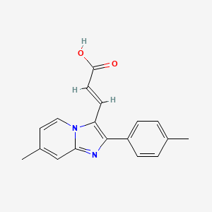 3-(7-Methyl-2-(p-tolyl)imidazo[1,2-a]pyridin-3-yl)acrylic acid