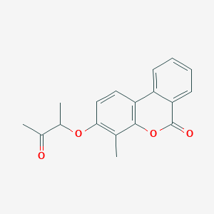 molecular formula C18H16O4 B3022966 4-methyl-3-(1-methyl-2-oxopropoxy)-6H-benzo[c]chromen-6-one CAS No. 314744-87-1