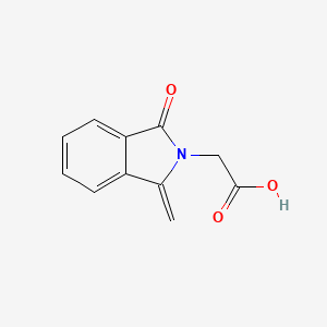 molecular formula C11H9NO3 B3022970 (1-methylene-3-oxo-1,3-dihydro-2H-isoindol-2-yl)acetic acid CAS No. 62100-28-1