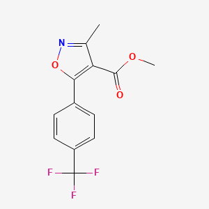 molecular formula C13H10F3NO3 B3022973 Methyl 3-methyl-5-[4-(trifluoromethyl)phenyl]-1,2-oxazole-4-carboxylate CAS No. 175276-89-8