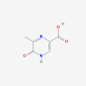 molecular formula C6H6N2O3 B3022975 6-Methyl-5-oxo-4,5-dihydropyrazine-2-carboxylic acid CAS No. 77168-83-3