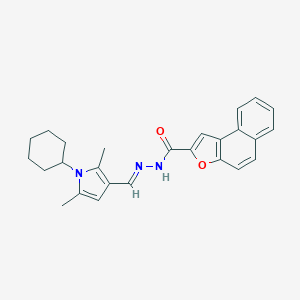 molecular formula C26H27N3O2 B302298 N'-[(E)-(1-cyclohexyl-2,5-dimethyl-1H-pyrrol-3-yl)methylidene]naphtho[2,1-b]furan-2-carbohydrazide 