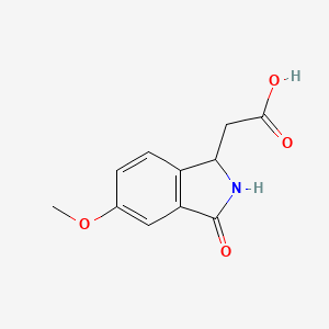molecular formula C11H11NO4 B3022989 (5-Methoxy-3-oxo-2,3-dihydro-1H-isoindol-1-yl)acetic acid CAS No. 77532-72-0