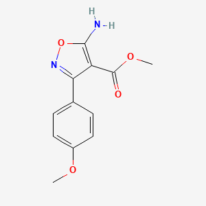 molecular formula C12H12N2O4 B3023008 Methyl 5-amino-3-(4-methoxyphenyl)isoxazole-4-carboxylate CAS No. 132066-26-3