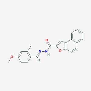 molecular formula C22H18N2O3 B302301 N'-(4-methoxy-2-methylbenzylidene)naphtho[2,1-b]furan-2-carbohydrazide 