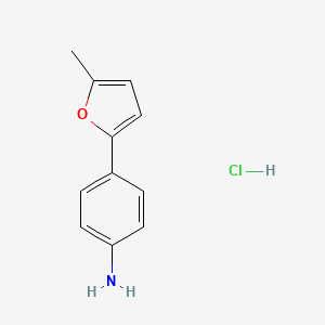 molecular formula C11H12ClNO B3023014 4-(5-methyl-2-furyl)aniline Hydrochloride CAS No. 329187-43-1