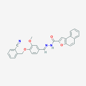 molecular formula C29H21N3O4 B302302 N'-{4-[(2-cyanobenzyl)oxy]-3-methoxybenzylidene}naphtho[2,1-b]furan-2-carbohydrazide 