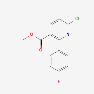 molecular formula C13H9ClFNO2 B3023022 Methyl 6-chloro-2-(4-fluorophenyl)nicotinate CAS No. 745833-06-1