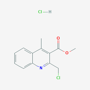 molecular formula C13H13Cl2NO2 B3023023 Methyl 2-(chloromethyl)-4-methylquinoline-3-carboxylate hydrochloride CAS No. 900641-03-4