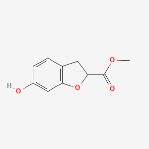 molecular formula C10H10O4 B3023027 Methyl 6-Hydroxy-2,3-dihydrobenzofuran-2-carboxylate CAS No. 1803591-79-8