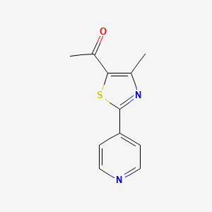 molecular formula C11H10N2OS B3023037 1-[4-Methyl-2-(pyridin-4-yl)-1,3-thiazol-5-yl]ethanone CAS No. 478077-75-7