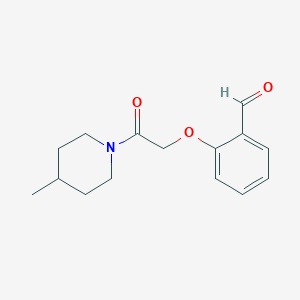 molecular formula C15H19NO3 B3023057 2-[2-(4-Methyl-1-piperidinyl)-2-oxoethoxy]benzaldehyde CAS No. 915923-54-5