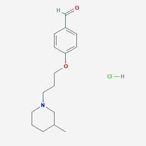 molecular formula C16H24ClNO2 B3023058 4-(3-(3-Methylpiperidin-1-yl)propoxy)benzaldehyde hydrochloride CAS No. 915923-89-6