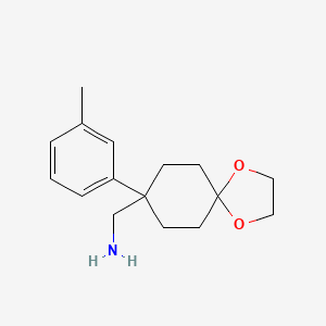 molecular formula C16H23NO2 B3023068 [8-(3-Methylphenyl)-1,4-dioxaspiro[4.5]dec-8-yl]methylamine CAS No. 887978-87-2