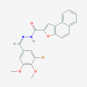 molecular formula C22H17BrN2O4 B302307 N'-(3-bromo-4,5-dimethoxybenzylidene)naphtho[2,1-b]furan-2-carbohydrazide 
