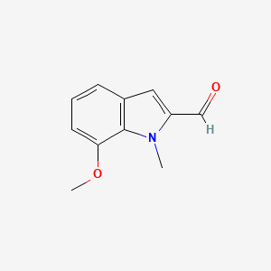 molecular formula C11H11NO2 B3023086 7-Methoxy-1-methyl-1H-indole-2-carbaldehyde CAS No. 883541-62-6
