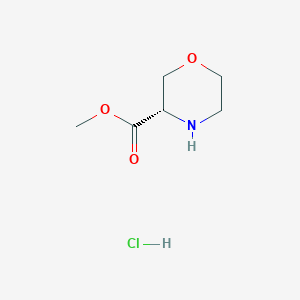 molecular formula C6H12ClNO3 B3023092 (S)-methyl morpholine-3-carboxylate hydrochloride CAS No. 1447972-26-0
