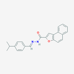molecular formula C23H20N2O2 B302313 N'-(4-isopropylbenzylidene)naphtho[2,1-b]furan-2-carbohydrazide 