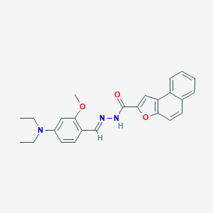 molecular formula C25H25N3O3 B302314 N'-[4-(diethylamino)-2-methoxybenzylidene]naphtho[2,1-b]furan-2-carbohydrazide 