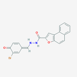 molecular formula C20H13BrN2O3 B302315 N'-[(E)-(3-bromo-4-oxocyclohexa-2,5-dien-1-ylidene)methyl]benzo[e][1]benzofuran-2-carbohydrazide 