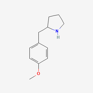 molecular formula C12H17NO B3023158 2-[(4-甲氧基苯基)甲基]吡咯烷 CAS No. 66162-38-7
