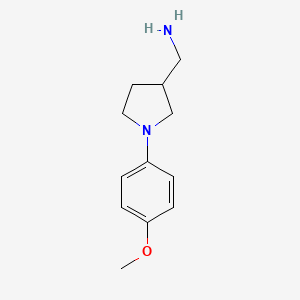 molecular formula C12H18N2O B3023161 (1-(4-Methoxyphenyl)pyrrolidin-3-YL)methanamine CAS No. 933723-96-7