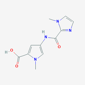 molecular formula C11H12N4O3 B3023163 1-Methyl-4-[(1-methyl-1H-imidazole-2-carbonyl)-amino]-1H-pyrrole-2-carboxylic acid CAS No. 865307-73-9