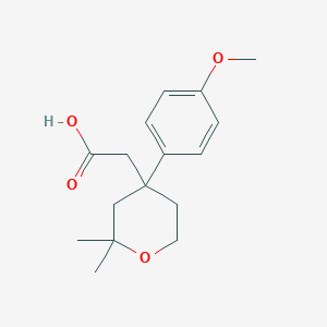 molecular formula C16H22O4 B3023165 [4-(4-Methoxy-phenyl)-2,2-dimethyl-tetrahydro-pyran-4-yl]-acetic acid CAS No. 337486-10-9