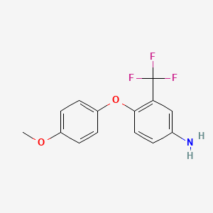 molecular formula C14H12F3NO2 B3023166 4-(4-甲氧基苯氧基)-3-(三氟甲基)苯胺 CAS No. 87294-18-6