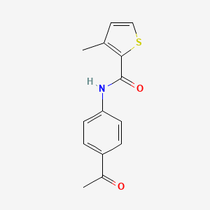 molecular formula C14H13NO2S B3023174 N-(4-乙酰基苯基)-3-甲基噻吩-2-甲酰胺 CAS No. 515846-47-6
