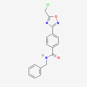 N-benzyl-4-[5-(chloromethyl)-1,2,4-oxadiazol-3-yl]benzamide