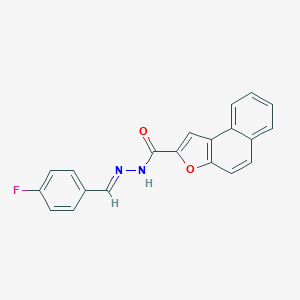 molecular formula C20H13FN2O2 B302319 N'-(4-fluorobenzylidene)naphtho[2,1-b]furan-2-carbohydrazide 