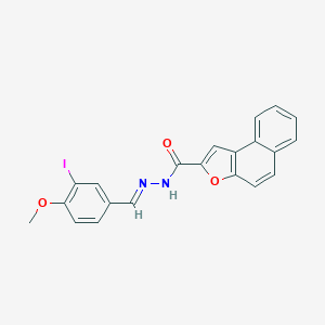 molecular formula C21H15IN2O3 B302320 N'-(3-iodo-4-methoxybenzylidene)naphtho[2,1-b]furan-2-carbohydrazide 